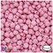 BeadTin Pink Opaque 7mm Coin Plastic Alpha Beads - White Letter Mix (250pcs)